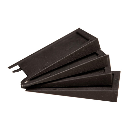 Shuv-It™ Flexible Plastic Shims (Black 50 Pack) - Leveling Shims for Restaurant and Bar Tables, Home Furniture, Wobbly Uneven Tables. - Made in USA Durable Leveling Wedge Shim for Appliances