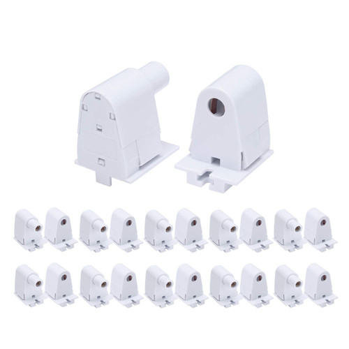 JOMITOP 10 Pairs Tombstone Base Holder Socket Connector with T8 Single Pin FA8 8ft LED Bulb Light Replacement Fluorescent Plunger …