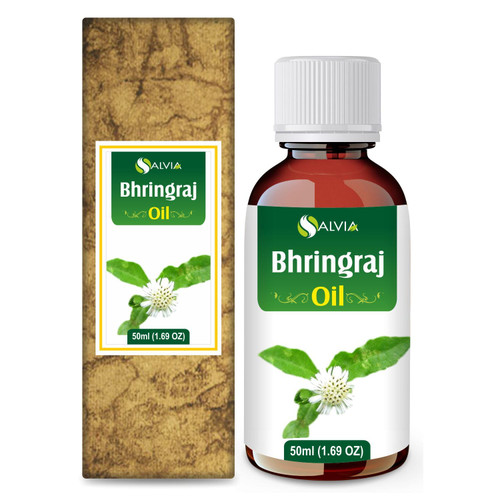 Salvia Bhringraj Oil Cosmetic Grade (50 ml / 1.69 fl oz) - Nourishing Natural Oil for Scalp & Hair Care DIY Formulations