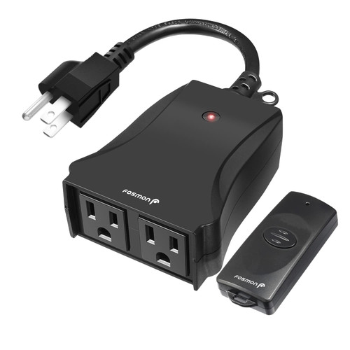 Fosmon Remote Control Outlet Waterproof Outdoor, Wireless Light Switch