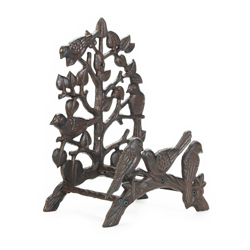 Sungmor Heavy Duty Cast Iron Hose Holder,Garden & Yard Decorative Birds Wall Mounted Hose Butler,Water Pipe Holds,Rack,Hanger,Antique Wall Decorations