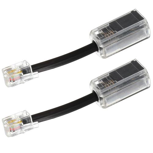 2 PCS No Tangle Phone Cord Detangler, 360° Rotating Telephone Cords Detangler Landline for Desk Phone, 360 Degree Rotating Landline Swivel Cord Untangler, No-Tangle Phones Cords for Landlines Black