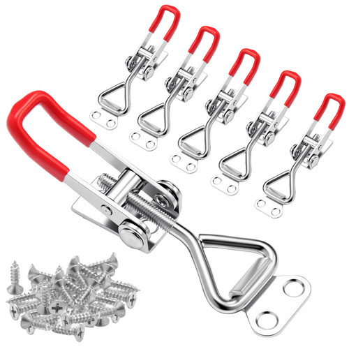pwkauka 6 Pack Toggle Latch Clamp 4001, Adjustable Toggle Clamp Latch