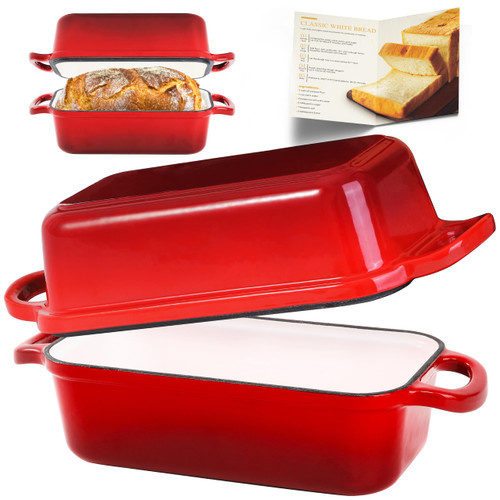 Articasting Cast Iron Loaf Pan with Lid, 9x5 Loaf Pans for Homemade Bread