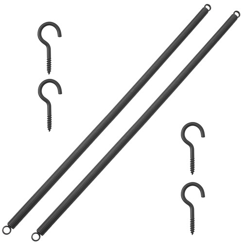 9652 Wood Screen Door Closer Extension Spring, Black, 16-3/8 in, 2 PCS