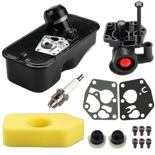 795477 Carburetor + 494406 Fuel Tank + 698369 Air Filter Kit Compatible with 498809 498809A 795469 794147 699660 794161 498811 Engine Carburetor by LIYYOO