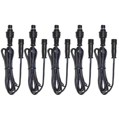 Extension Cord Black Outdoor 3.3 ft Cable with Male and Female Connectors 1Meter/PCS 5Pack for SMY Lighting LED Deck Lights-UL Listed
