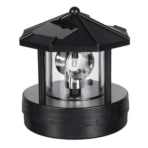 Solar Lighthouse, Outdoor Lighthouse Decor with Rotating LED Light