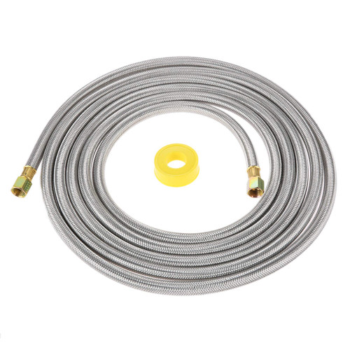 16 Feet High Pressure Braided Propane Hose Extension with 3/8" Female Flare