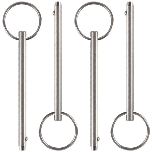 4 Pack Quick Release Pin, Diameter 1/4"(6.3mm), Overall Length 3.75"(95mm), Usable Length 3"(76mm), Full 316 Stainless Steel, Bimini Top Pin, Marine Hardware