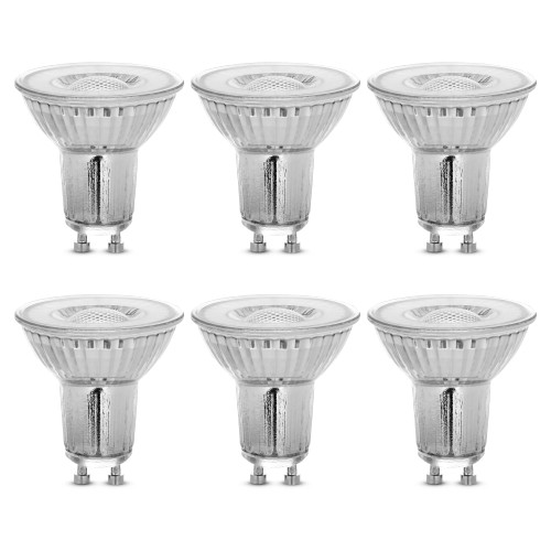 Feit Electric 4W LED MR16 GU10 Bulbs with 35W Equivalent, Dimmable, MR16 Bulbs, 22 Yrs. Lifetime, 300 Lumens, 3000K Warm White, 6 Packs - BPMR16/GU10/930CA/6