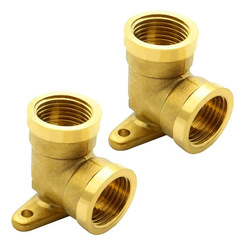 Joywayus 2 Pack Brass 1/2" Female 90 Degree Elbow with Base Plate