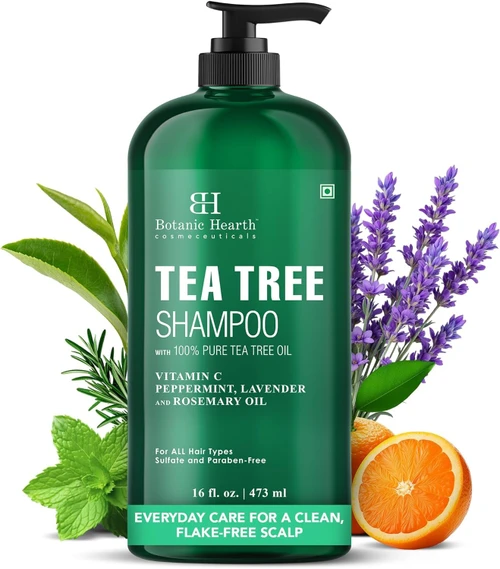 Botanic Hearth Tea Tree Shampoo For Men & Women - 16 Fl Oz