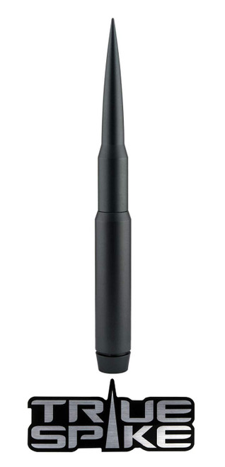 TRUE SPIKE 9 inch Gunmetal PENETRATOR Fat Bullet Antenna with Anti-Theft + Copper Coil in Heavy Gauge CNC Machined Billet Aluminum Short Compatible with Ford F150 F250 F350 F-Series Trucks