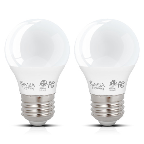 Simba Lighting LED A15 5W ETL Listed Refrigerator Bulbs E26, 5000K, 2 Pack