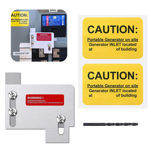 Natupal Generator Interlock Kit Compatible with Horizontal Main Cutler Hammer CH series ONLY 150 or 200 amp panels, TAN Breaker ONLY. 1 1/2 spacing between main and branch breaker