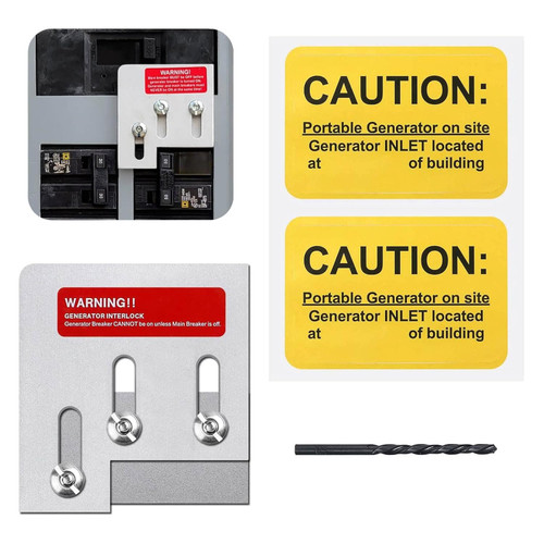 Natupal Generator Interlock Kit Compatible with Square D QO or Homeline 150 or 200 amp panels. 1 3/8 inches Spacing between main and generator breaker, Professional and Interlock Kit (SD200A)
