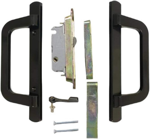 Alcan Premium PGT Door Handle Kit for Sliding Glass Door | Mortise Lock and Keeper Included | Sliding Glass Door Handle Complete Set (Bronze)