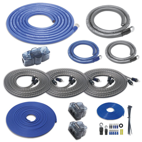 Recoil RCK0D1/0 Gauge Car Audio Dual Amplifiers CCA Wiring Installation Kit