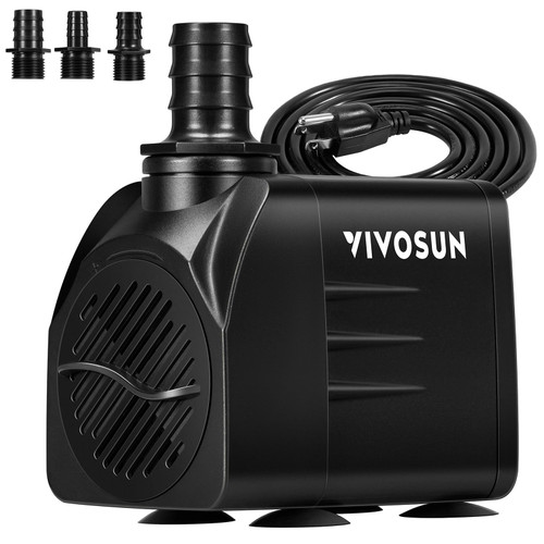 VIVOSUN 660GPH Submersible Fountain Water Pump for Pond, Aquarium, Statuary