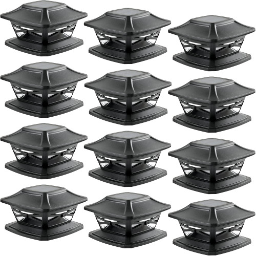 Davinci Flexfit Solar Outdoor Post Cap Lights, 4x4 5x5 6x6, Bright LED 12PK