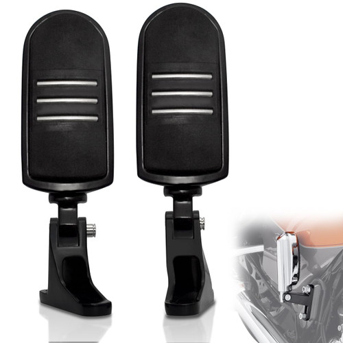 FOVPLUE Passenger Mini Footboard for Harley Touring 1993-2026 Gloss Black#1