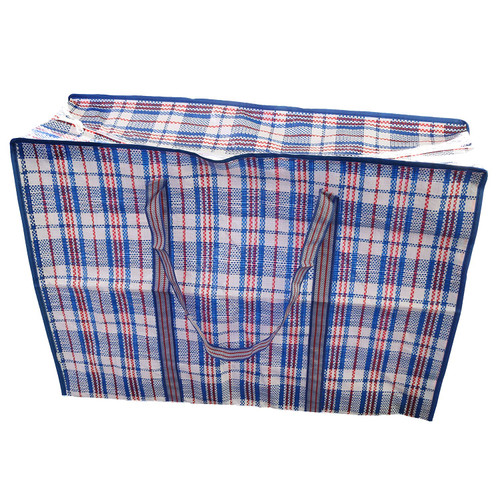 SQXBK 80L Extra Large Storage Bag 70 x 50 x 25cm / 28 x 20 x 10inch Blue Checkered Water Resistant Organizer Bag Moving Bag Carrying Tote with Zipper and Carrying Handle for Clothes Bedding Comforter,