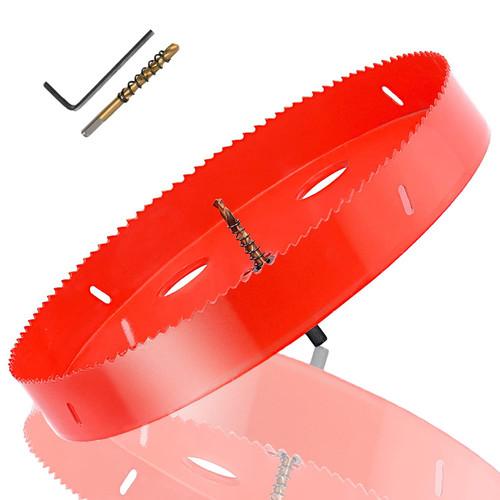 11 Inch Bi-Metal Hole Saw HSS Hole Cutter Heavy Duty for Drilling Wood Plastic Plywood Ceiling Thin Metal(280mm)