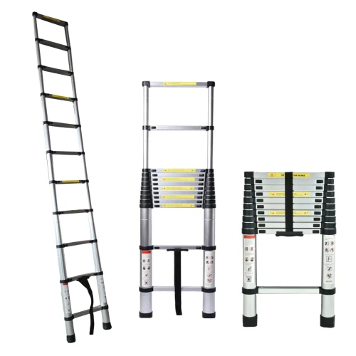 10.5FT Aluminium Telescoping Ladder Attic Ladder Pull Down Telescoping Loft Ladder for Home Attic, 330lbs Max Load