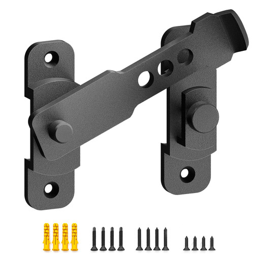 Gemasp Upgrade Sliding Barn Door Lock Latch, Stainless Steel Gate Flip Latch Lock for Household, Shed, Sliding Doors, Garage, Outdoor Fence