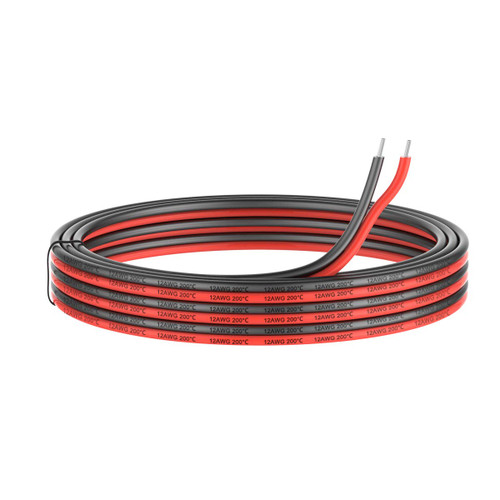 Haerkn 12awg Silicone Electrical Wire 2 Core Tinned Copper Wire 10ft Cable