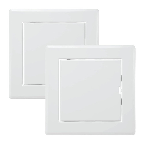Vent Systems 4'' x 4'' Inch White - Pack of 2 - Metal Access Panel - Easy Access Doors - Access Panel for Drywall, Wall, Electrical and Plumbing Service Door
