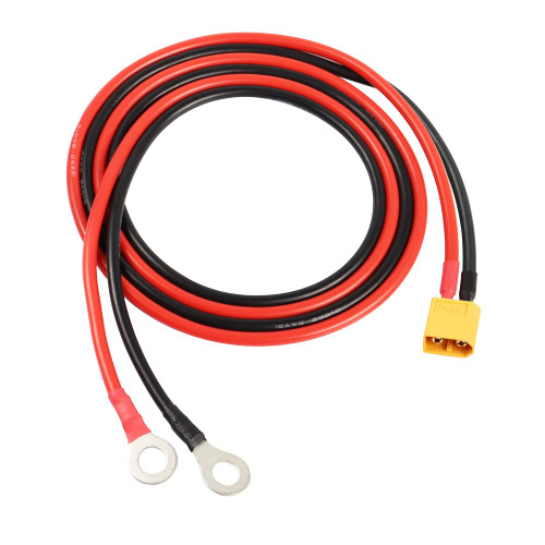 RIIEYOCA XT60 to O Ring Terminal Cable,XT60 Male to O Ring Connector Cable,with 1M 12AWG Silicon Wire,for RC Lipo Battery FPV Racing Drone(1M/3.3FT)