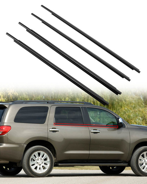 Weatherstrip Window Moulding Trim Seal Belt for Toyota Sequoia 2008-2020
