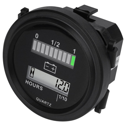 YOOREAL 12/24V 36/48V 72V Golf Cart Battery Meter,Hour Meter&Battery Gauge