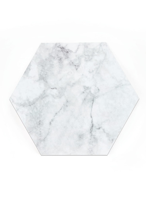 FloorPops 9" x 10.4" Milena Peel & Stick Hexagon Vinyl Floor Tiles (10 Tiles), (4.5 sqft/Carton), Gray