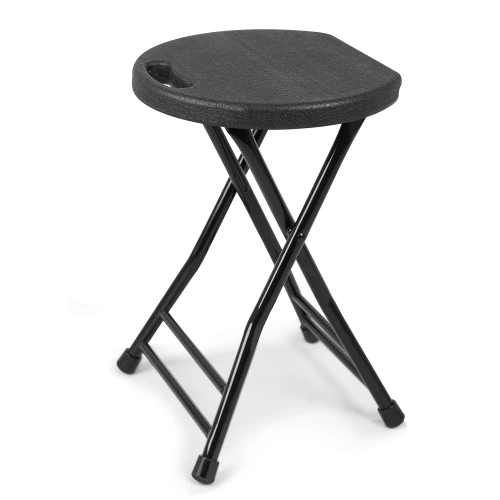 COOZMENT Folding Stool with Handle, Folding Chair,Folding Bar Stool with Non-Slip Feet,Indoor and Outdoor Foldable Stool for Adults(13"×11.5"×18")