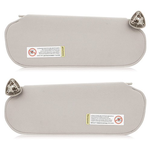 Left & Right Sun Visor for 1999-2014 Chevy Express & GMC Savana 1500, 1999-2019 Express & Savana 2500 3500, Driver & Passenger Side Cream-Grey Sunvisor Replacement 84054688 84054695