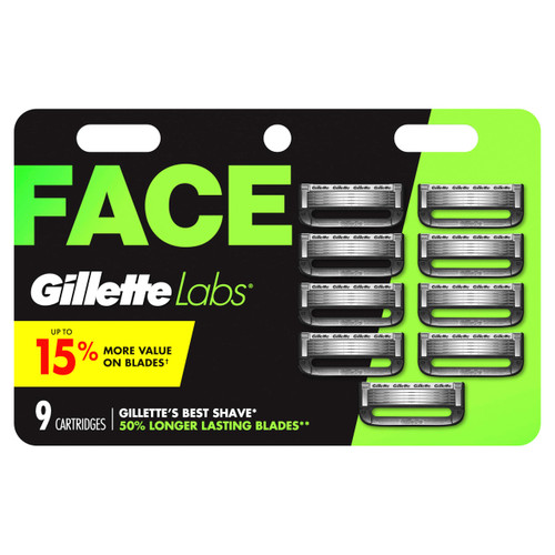 Gillette Labs Razor Blade Refills for Men, 9 count