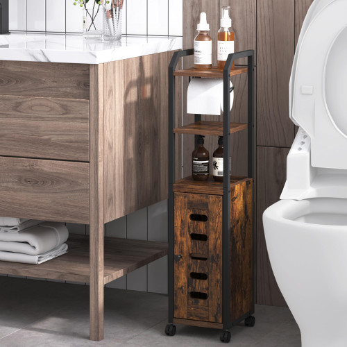 Hzuaneri Bathroom Storage Cabinet, Toilet Paper Storage Cabinet