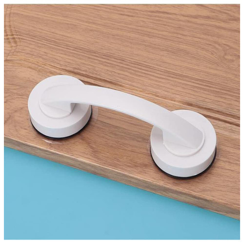 WANLIAN Powerful Suction Cup Glass Mirror Door Handle, Refrigerator Drawer Bathroom Suction Cup Wall handrail, Bathtub Shower Handle Kitchen Drawer Cabinet Handle Suction Cup (White)