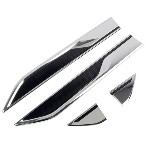 HIGH Flying for VW Volkswagen Atlas 2018-2026 Car Exterior Accessories Emblem Badge Front Side Fender Sticker Chrome with Black ABS 4pcs
