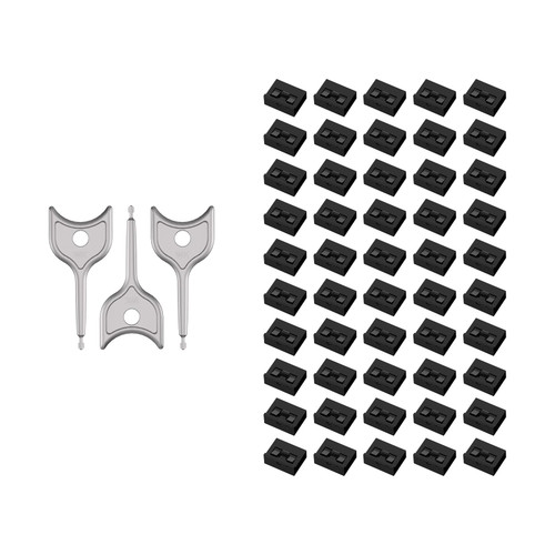 50PCS USB-A Port Blockers with 3 Keys-Removable Type-A Data Protection - Dust & Moisture Resistant Shield for Laptops, PCs, Gaming Devices & Tamper Protection (Black)