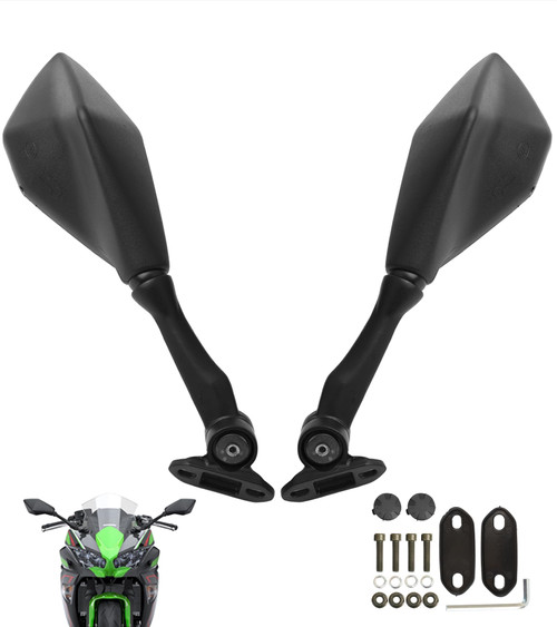 Mokuo Foldable Motorcycle Mirrors Fit for Ninja 250 ZX6R 636 300R EX300 ABS 2011-2018 / Ninja 400 2018-2023 / kawasaki ninja 500 accessories/Ninja 650 Mirrors