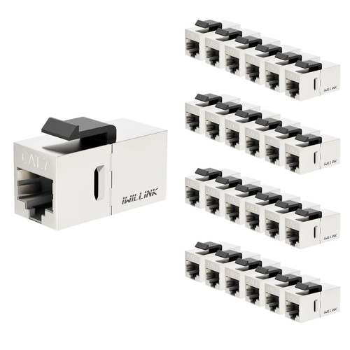 iwillink CAT7 Keystone Coupler RJ45 Shielded Ethernet Coupler 25-Pack