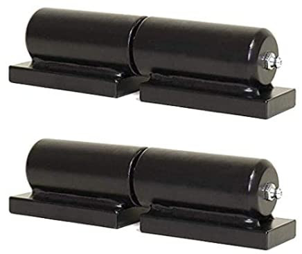GatorPro 7" Heavy Duty Weld On Gate Hinges with Weld Plates, 900 lbs Capacity Steel Barrel Hinges with Grease Zerk & Ball Bearing for Swing Gates, Trailers, Smoker (2 Pack / 1 Pair, Black)