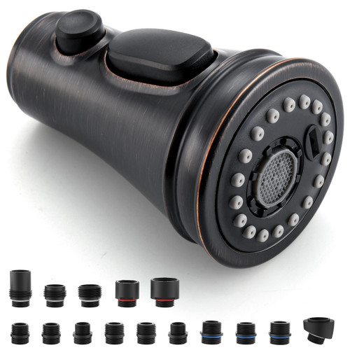 Kitchen Faucet Replacement Spray Head - with 15 Adapters, Oil Rubbed Bronze