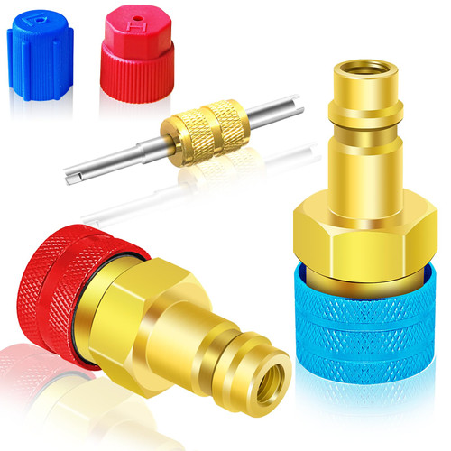 Boltigen Brass High & Low Pressure Side R1234YF to R134A Adapter Kit
