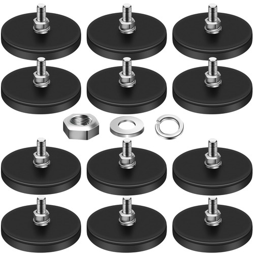 DIYMAG Rubber Coated Neodymium Magnets 30lbs 12pcs