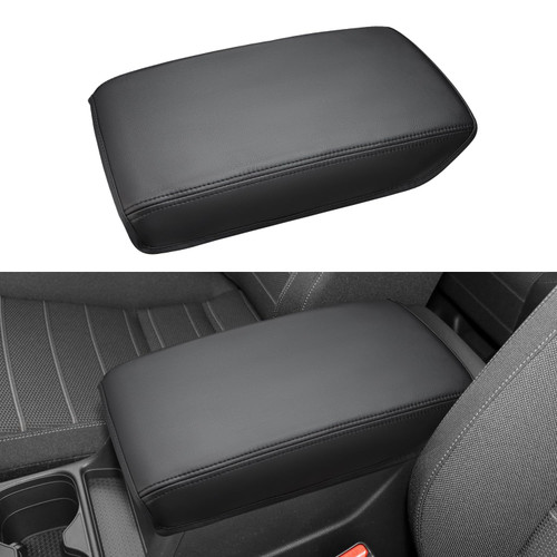 INTGET for 2023 2024 2025 2026 2027 Honda CRV Center Console Cover Leather Middle Armrest Cover Center Console Lid Protector for 2027 2026 Honda CRV Accessories (Black Stitches,2023+)